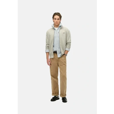Abbildung von Superdry Essential LOGO Stehkragen Sweatjacke, Herren, Größe: Small, Grau