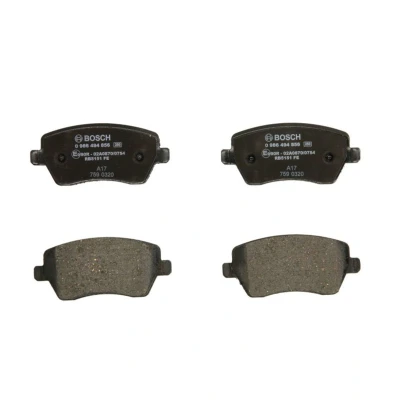 Abbildung von BOSCH 0 986 494 856 Bremsbelagsatz Low Metallic mit Anti Quietsch Blech
