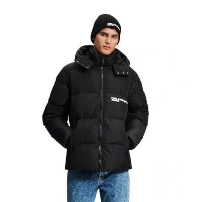 Abbildung von Karl Lagerfeld Jeans KLJ Regular Puffer Winterjacke, Herren, Größe: Large, Black