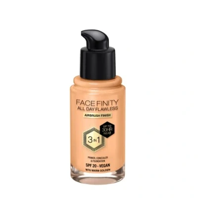 Abbildung von Max Factor Facefinity 3 in 1 All Day Flawless Liquid Foundation LSF 20 76 Warm Gold 30ml