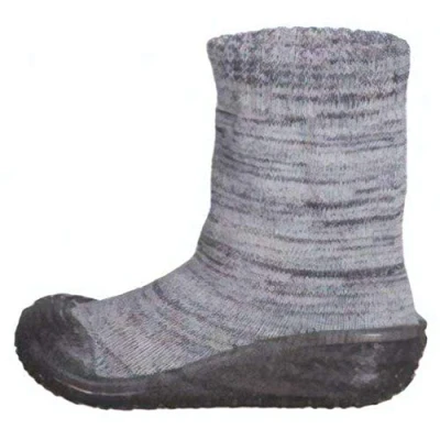 Abbildung von Playshoes Unisex Kinder Socke gestrickt Hohe Hausschuhe, Grau (Grau 33), 22/23 EU, 202101