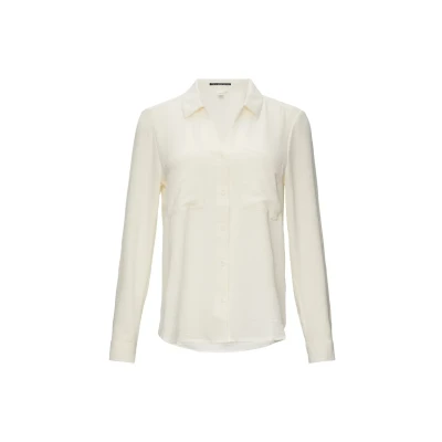 Abbildung von QS MIT Brusttaschen Hemdbluse, Damen, Größe: 44, Creme