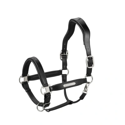 Abbildung von Eskadron Halfter Stallion Leder Schwarz Vollblut