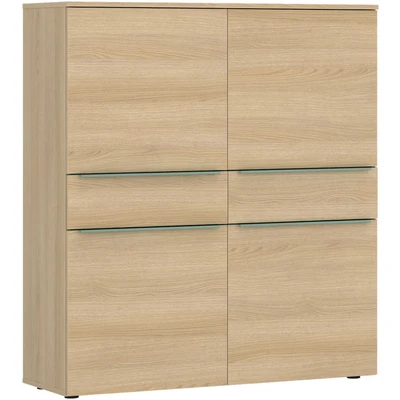 Abbildung von TOM TAILOR HOME Hochkommode Highboard, Breite 110 cm,4 Türen,2 Schubladen, viel Stauraum