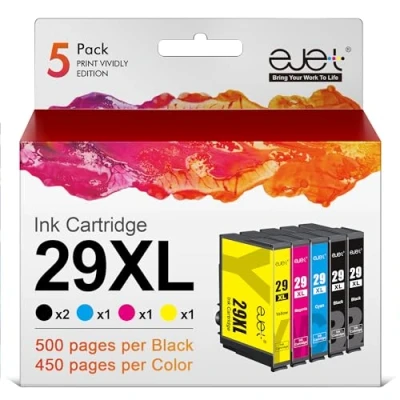Abbildung von ejet 5er Pack 29XL Druckerpatronen für Epson 29 XL Multipack Patronen Expression Home XP 235 245 255 332 335 342 352 345 432 435 442 445