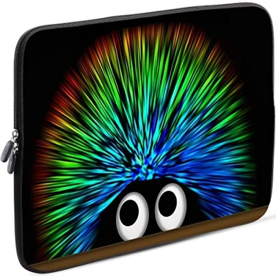Abbildung von Sidorenko Laptop Tasche für 15 15,6 Zoll Universal Notebooktasche Schutzhülle Laptoptasche aus Neopren, PC Computer Hülle Sleeve Case Etui, Rosa/Schwarz
