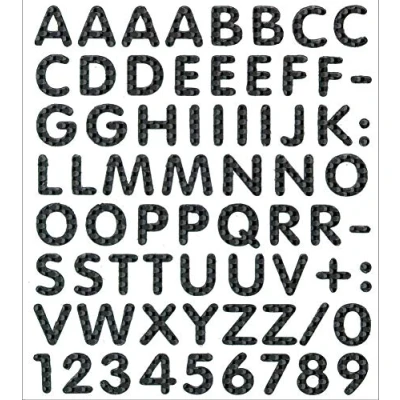 Abbildung von Quattroerre 895 Buchstaben Set, selbstklebend, Carbon