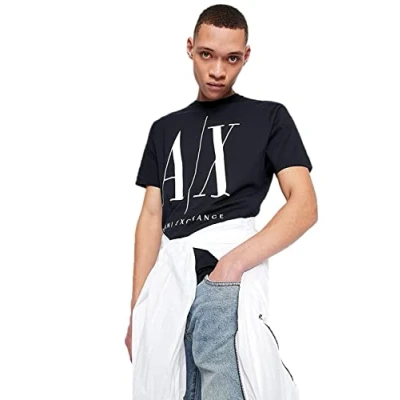 Abbildung von Armani Exchange Tshirt print, Herren, Größe: Large, Navy