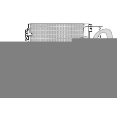 Abbildung von DENSO DCN20009 Klimakondensator mit Trockner 671x214x16 R 134a 671 OPEL: Zafira B, Astra H Caravan, J Hatchback