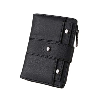 Abbildung von Oyccen Damen Portemonnaie PU Leder Geldbörse mit Reißverschluss Tasche Multi Slots Kartenhalter Kurze Geldbeutel