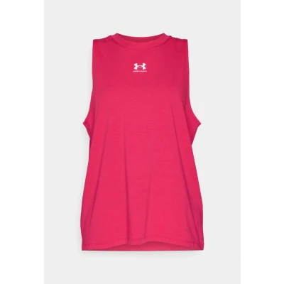 Abbildung von Under Armour Rival Muscle TANK Top, Damen, Größe: XS, Shaded fuchsia/white