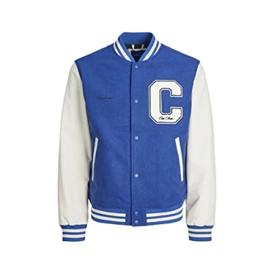 Abbildung von JACK &amp; JONES Men&#039;s JORCOLLEGE Bomber Jacket SN Bomberjacke, Nautical Blue, L