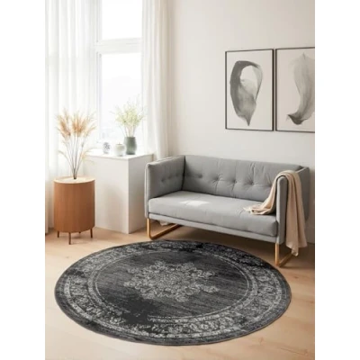Abbildung von HANSE Home Teppich »Lydia«, rund, 9 mm Höhe, Wohnzimmer, Schlafzimmer, Flur, Kurzflor, orientalisch, Vintage, weich