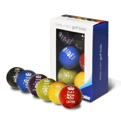 Abbildung von Longridge Halten Sie ruhig Novelty Golfbälle (Packung mit 6) Verschiedene