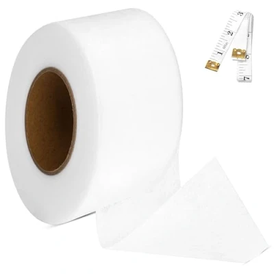 Abbildung von CZ Store® Klebeband zum Aufbügeln 64 M X 60 MM✮✮LEBENSLANGE GARANTIE✮✮ Selbstklebendes Saumband Reparieren von Stoff, Vorhang, Gardinen, Hosen, Kleidung, Jeans Kein Nähen erforderlich