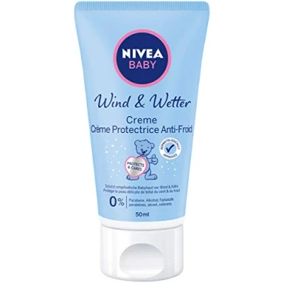 Abbildung von NIVEA Baby Wind &amp; Wetter Creme (3 x 50 ml), Babycreme schützt vor Kälte und Nässe, Feuchtigkeitscreme mit Calendula Panthenol für zarte Babyhaut
