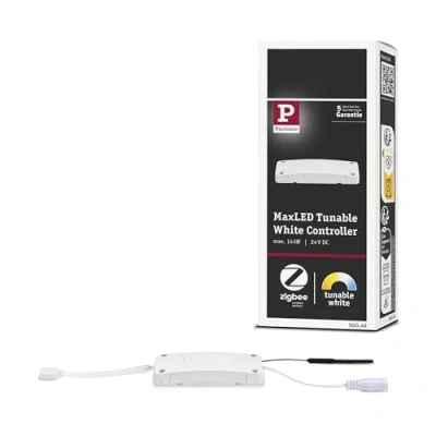 Abbildung von Paulmann 500.46 Smart Home Zigbee Maxled Tunable White Controller max. 144W 24V DC Schaltgerät 50046 Amazon Echo Plus kompatibel, 3.8 x 9.5 2.8 cm