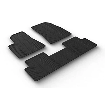 Abbildung von Gledring 0643 Fußmattensatz Gummi vorne und hinten 5 schwarz 750mm 550mm