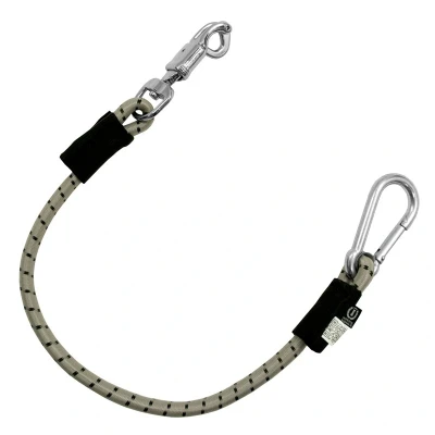 Abbildung von Imperial Riding Hängerleine Elastisch Silber Schwarz 60cm