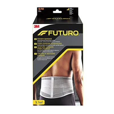 Abbildung von FUTURO Rücken Bandage Unterstützende Polsterkissen helfen, schwache, schmerzende Muskeln zu entlasten S/M