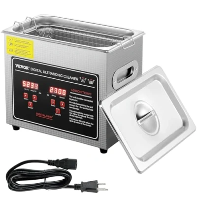 Abbildung von VEVOR Ultraschallreiniger Ultraschall Edelstahl Reinigungsgerät 172 W, 3 L Ultraschallreinigungsgerät mit Digitaler Anzeige 0 30 Min, Reinigung für Schmuck, Brillen, Uhren usw.