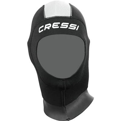 Abbildung von Cressi Lady Man 5mm Neopren Kopfhaube Damen Schwarz/Grau, XS/1