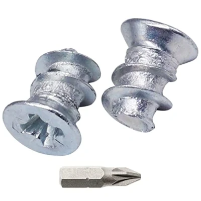 Abbildung von SKIR&#039;CO (100 Stück) Verzinkte Euroschrauben 6,0 x 8 mm, Schrauben für Schubladenführungen, flacher Senkkopf, Scharnierschrauben