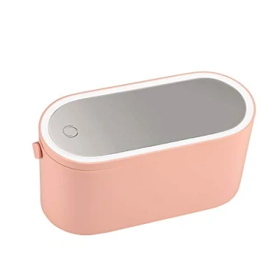 Abbildung von Pauleen 48076 Shine Inner Blush Schminkspiegel mit Licht dimmbar beleuchtete Schminkbox LED Beleuchtung Beauty Case Reise Akku/USB Rosa matt