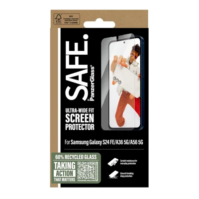 Abbildung von Samsung Galaxy A36 Panzerglas Safe by PanzerGlass Ultra Wide Fit Screenprotector Displayschutz S24