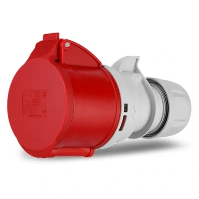Abbildung von REV 0512580555 CEE Kupplung, 5 polig (3Ph+N+PE) IP44, 400V 32A, rot