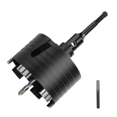Abbildung von Bohrkrone 112mm mit M16 Aufnahme,SDS Plus Adapter 110mm für Mauerwerk, Kalksandstein,Ziegel,Stein,Put