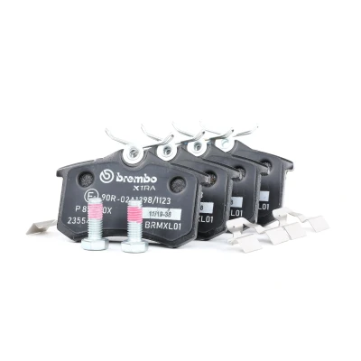 Abbildung von BREMBO P 85 020X Bremsbelagsatz exkl. Verschleißwarnkontakt mit Bremssattelschrauben Zubehör VOLKSWAGEN: Golf Plus / Crossgolf, Scirocco III
