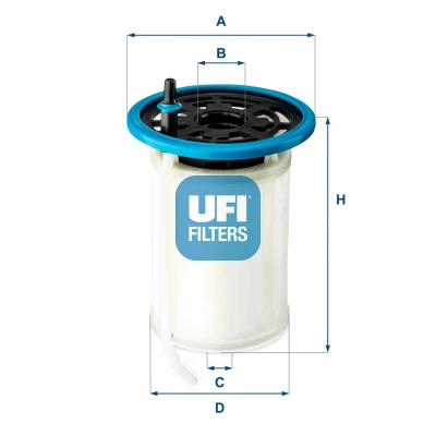 Abbildung von UFI 26.H2O.00 Kraftstofffilter Filtereinsatz ALFA ROMEO: Stelvio