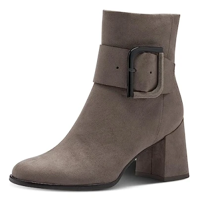 Abbildung von MARCO TOZZI Damen Stiefeletten mit Absatz Elegant Schnalle, Schwarz (Black), 37