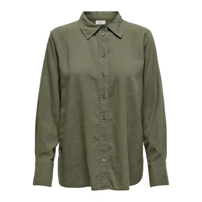 Abbildung von JdY Damen JDYSAY L/S Linen Loose Shirt WVN NOOS Hemd, Kalamata, Small