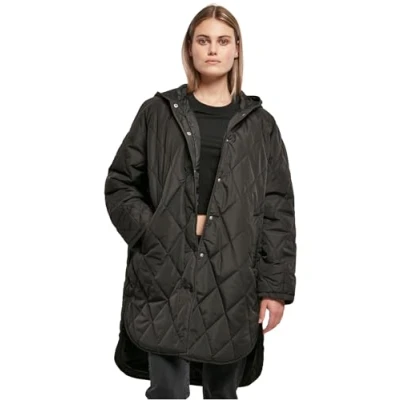 Abbildung von Urban Classics Diamond Wintermantel, Damen, Größe: 3XL, Black