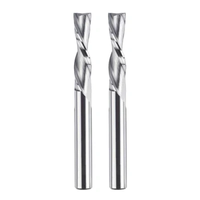 Abbildung von SpeTool 2 Stück Spiralnutfräser 8mm Schaft Downcut 32mm Schnittlänge Nutfräser Spiralfräser Flöten Router Bit Fräser für Oberfräse Langlochfräser Holz CNC VHM Schaftfräser Holzfräser