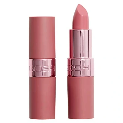 Abbildung von GOSH Luxury Rose Lippenstift mit leichtem Schimmer, vegan I intensive Rosa Töne für ein strahlendes Ergebnis spendet Feuchtigkeit weiche Lippen langanhaltend, parfümfrei 001 Love