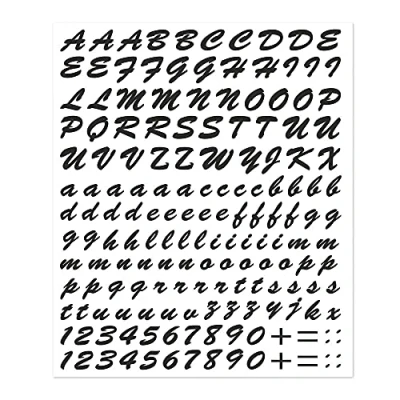 Abbildung von 4R Quattroerre.it 1231 Selbstklebende Buchstaben Kit, Schwarz