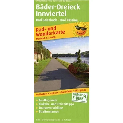 Abbildung von Bäder Dreieck Innviertel: Rad und Wanderkarte mit Ausflugszielen, Einkehr Freizeittipps, Straßennamen Tourenvoschlägen, reißfest, ... 1:50000 (Rad Wanderkarte: RuWK)