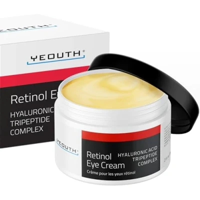Abbildung von YEOUTH Retinol Augencreme mit Hyaluronsäure, Eye Cream für die Augenpartie Gegen Dunkle Augenringe und Schwellungen, Under Cream, Augenpflege Damen Männer 60ml