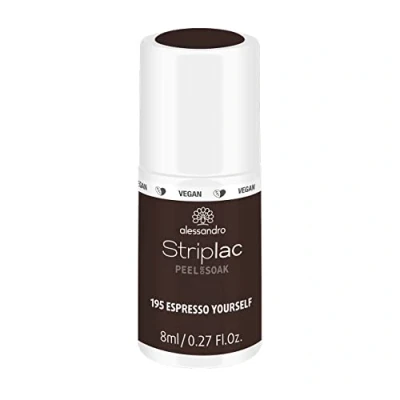 Abbildung von alessandro Striplac UV Nagellack Espresso Yourself Schonend und langanhaltend Einfache Entfernung dank Peel Off Technologie Vegan tierversuchsfrei 8 ml