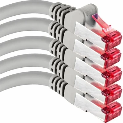 Abbildung von 1aTTack.de CAT6 Netzwerk Kabel 5x 2m Schirmung SFTP CAT.6 RJ45 Patch Ethernet DSL LAN Router Switch Modem Patchfeld grau 5 Stück