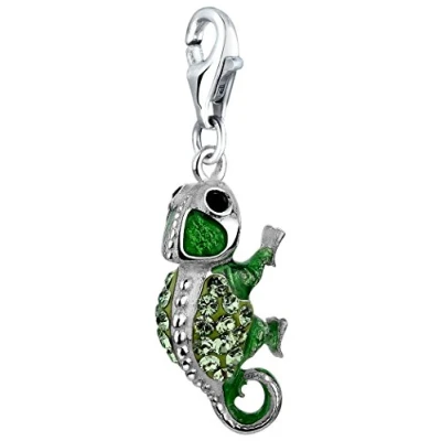 Abbildung von Nenalina Chameleon Karabiner Charm Anhänger für Bettelarmband aus 925 Sterling Silber 714142 001