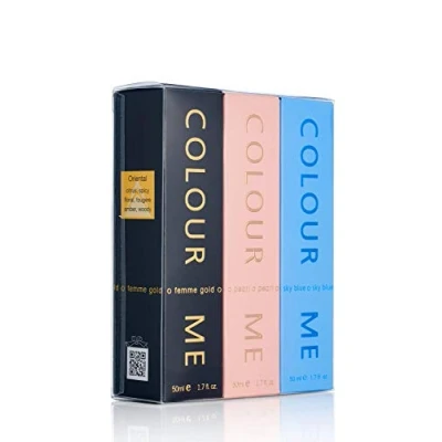 Abbildung von Colour Me Sky Blue/Gold Femme/Pearl Fragrance for Women 50ml Eau de Toilette, by Milton Lloyd