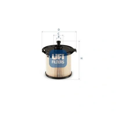 Abbildung von UFI Filters 26.074.00 Dieselfilter für Autos