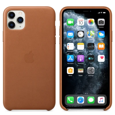 Abbildung von Apple Leder Hülle iPhone 11 Pro Max Braun ✅ SB Supply MX0D2ZM/A