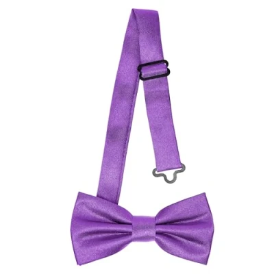 Abbildung von Ladeheid Kinder Jungen Fliege Vorgebunden, Einstellbares Band, Glänzendes Design, Ideal für Hochzeit, Geburtstag, Einschulung Strapazierfähig &amp; Stilvoll BKS (10cm x 5cm, Violett)