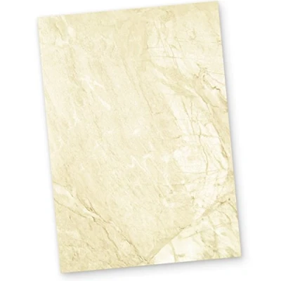 Abbildung von Marmorpapier Briefpapier BEIDSEITIG marmoriert DIN A4 braun 50 Blatt