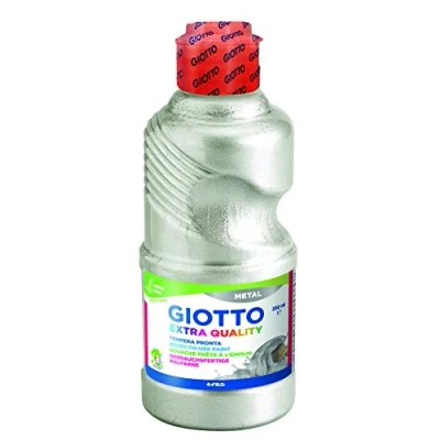 Abbildung von Giotto Extra Quality, Malfertige METALLIC Temperafarbe höchster Qualität, 250 ml silber